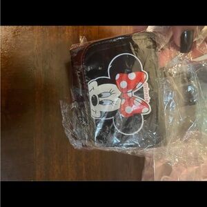 Disney Minnie Mouse Kids White and Red Coin Purse Wallet